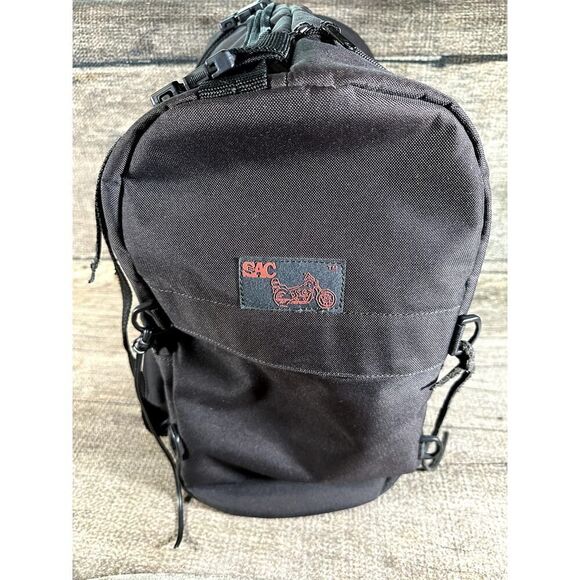 Harley Davidson by SAC Black Motorcycle Sissy Bar Backrest Luggage Bag 20x17x9 - Picture 4 of 11